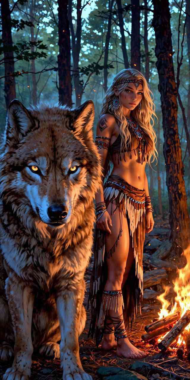 Wolf and a girl wallpaper | MirrorLog